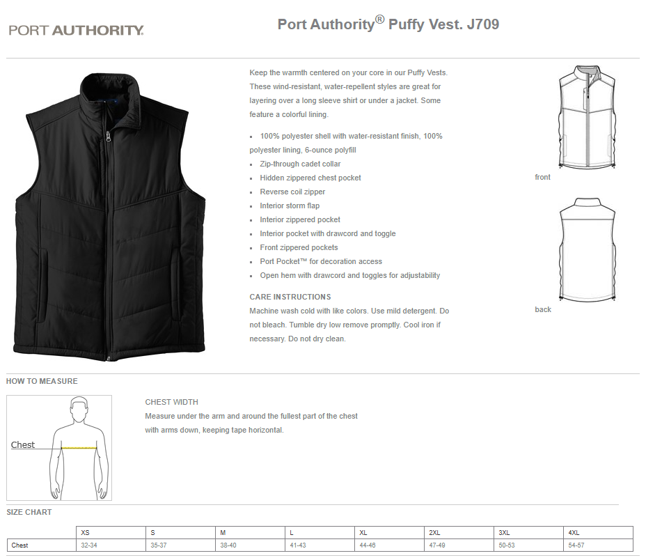 Port Authority® Puffy Vest HG