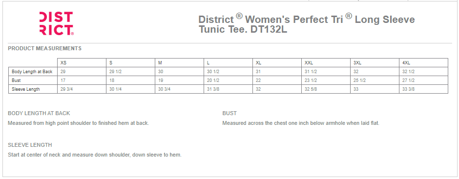 District ® Women’s Perfect Tri ® Long Sleeve Tunic Tee