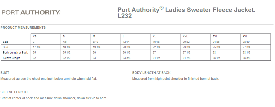 Port Authority® Ladies Sweater Fleece Jacket - NWGF