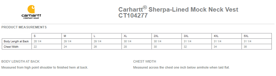 Carhartt® Sherpa-Lined Mock Neck Vest - SG