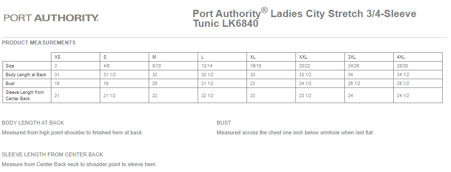 Port Authority® Ladies City Stretch 3/4-Sleeve Tunic - NWGF