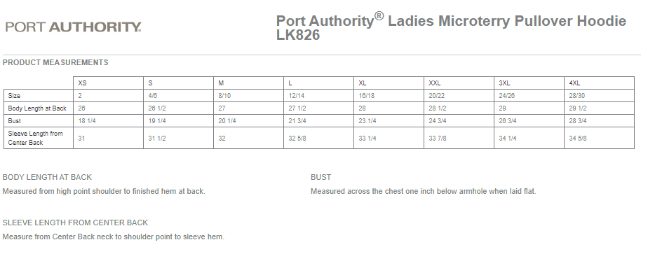 Port Authority® Ladies Microterry Pullover Hoodie - HG