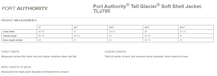 Port Authority® Tall Glacier® Soft Shell Jacket - HG